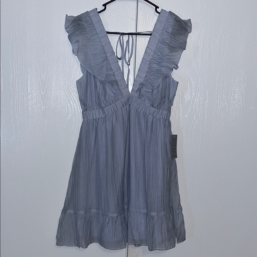 Socialite Double V Ruffle Mini Dress